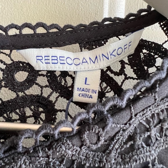Rebecca Minkoff Black Lace Jade Top L NWT - Picture 10 of 14